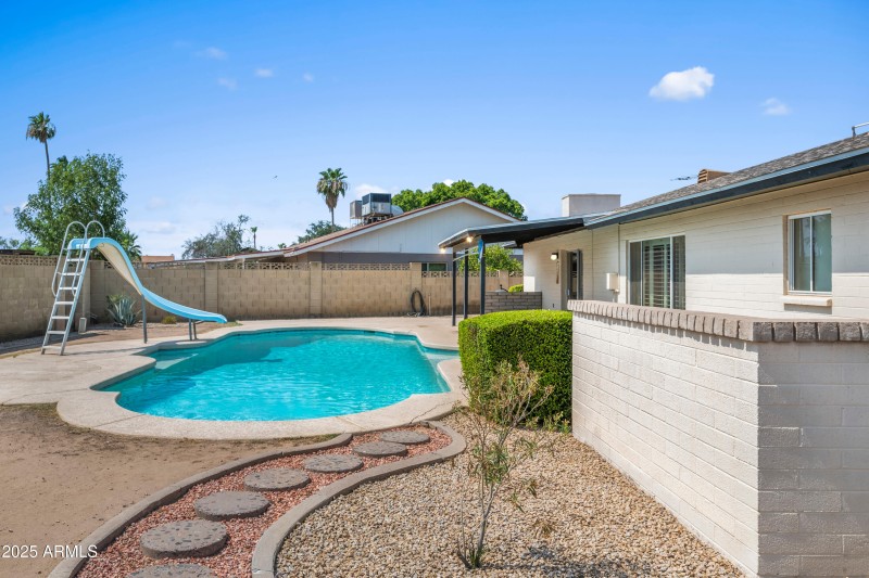 Backyard side view