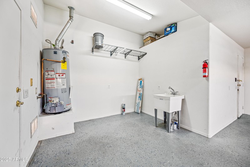Extended Garage Space and Utility Sink