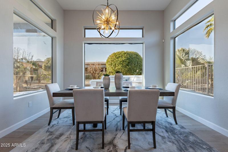 Casual dining off kitchen