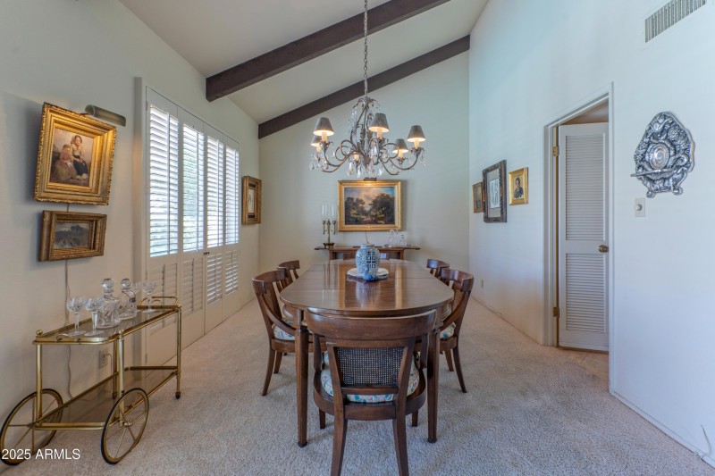 Dining room off living room