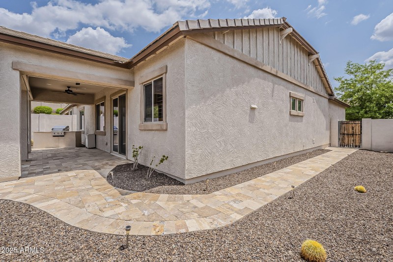 Travertine path