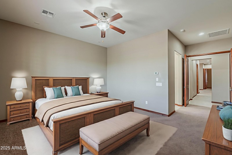Primary bedroom Staged