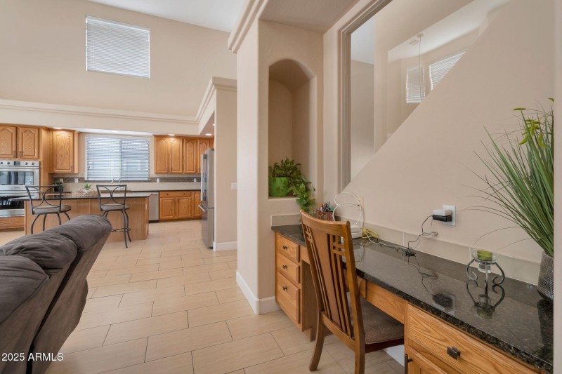DESK AREA IN FAMILY ROOM
