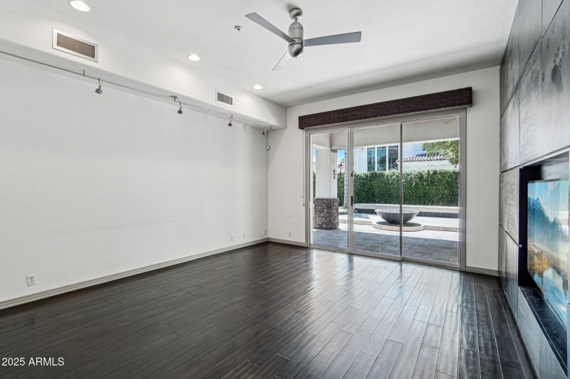 One side of family room off kitchen
