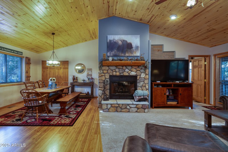 Living room with gas fireplace