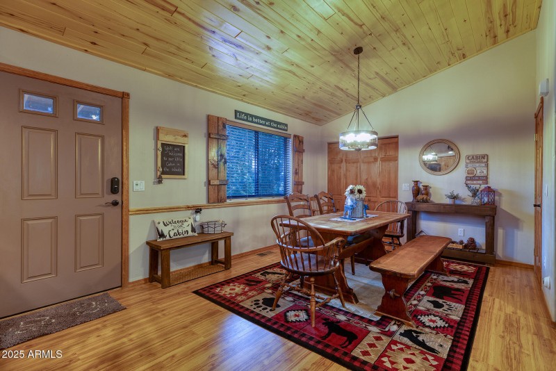 Dining space from front door