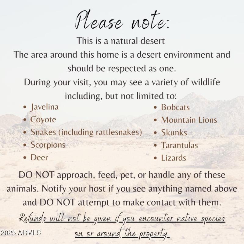 19702 N 98th Ln Beware Desert Animals