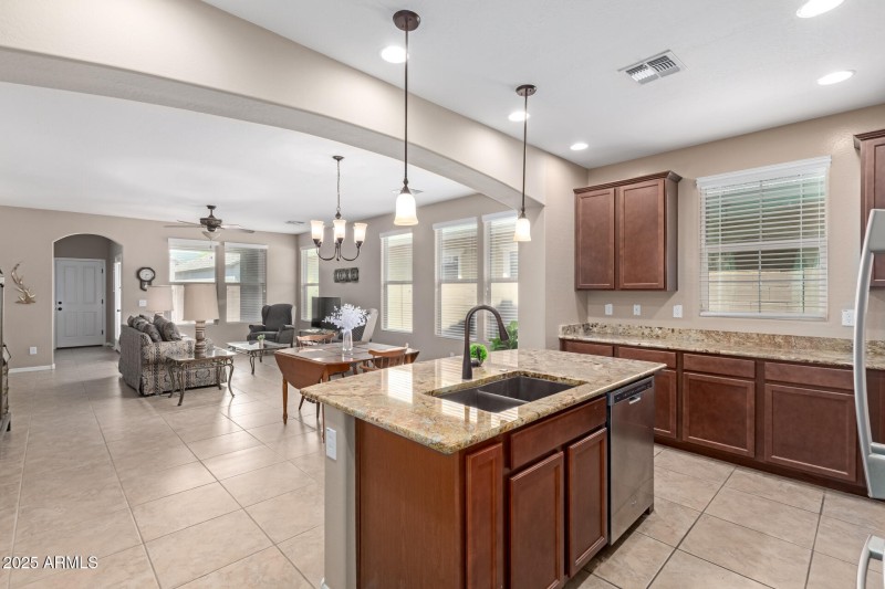 Kitchen, BR, LR