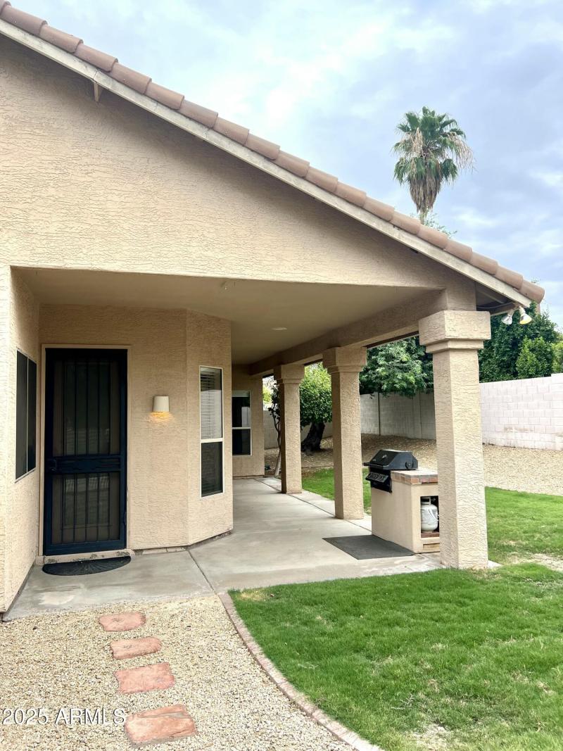 Covered Patio & Grass