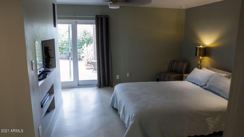 Downstairs Main Bedroom view of backyard