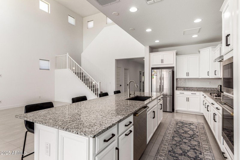 Gourmet kitchen with huge island