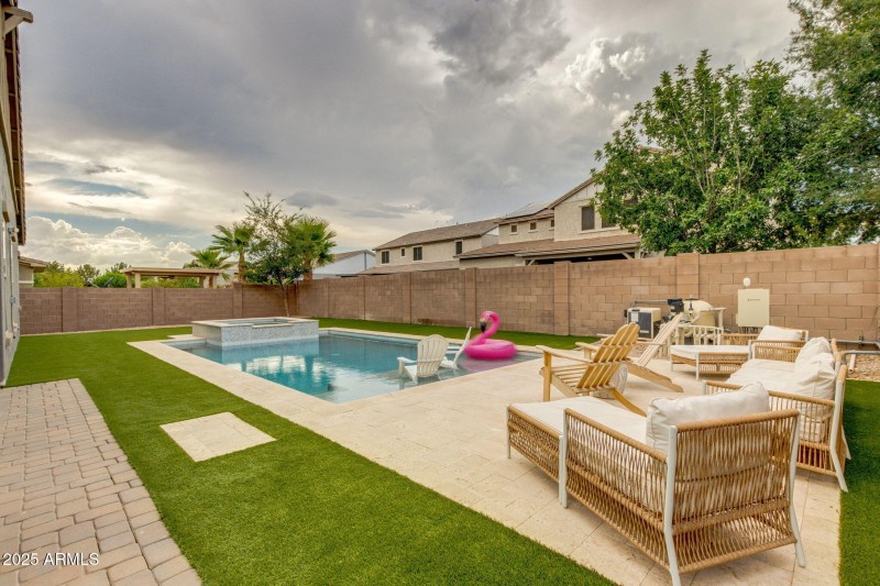 Private Backyard with heated pool / spa