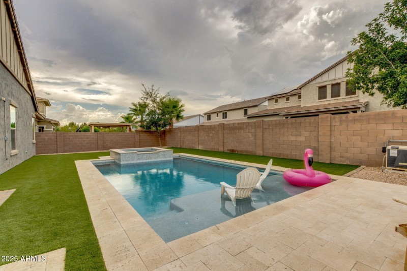 Private Backyard with heated pool / spa