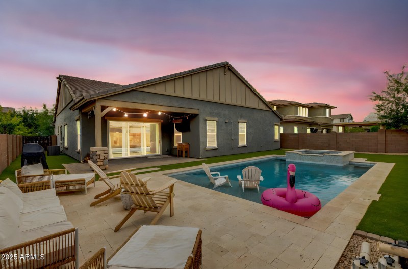 Private Backyard with heated pool / spa