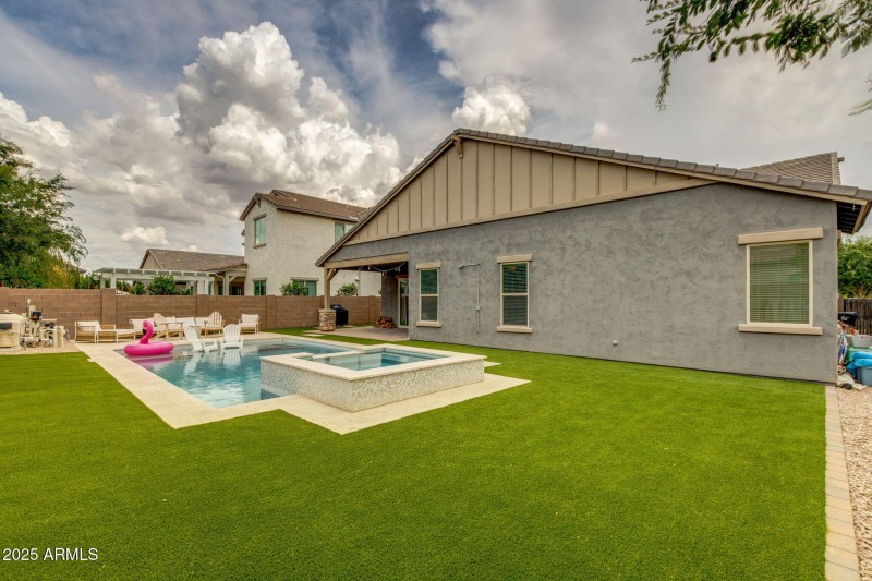 Private Backyard with heated pool / spa