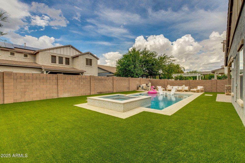 Private Backyard with heated pool / spa