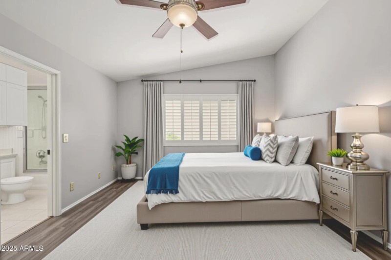 Primary Bedroom Staged