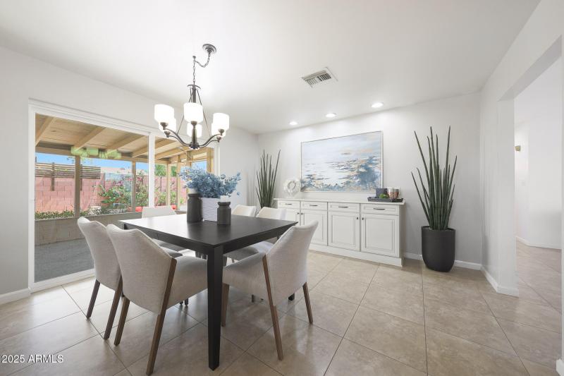 Dining looking into Backyard