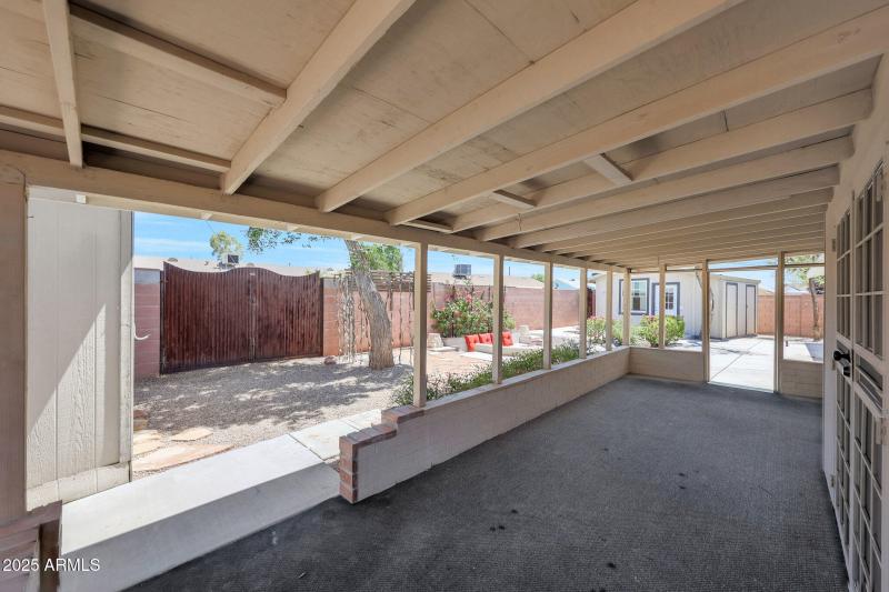 Covered Patio, Screens in Storage Shed