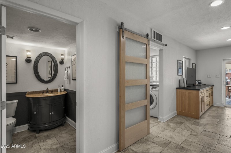 Half Bath and Laundry Room