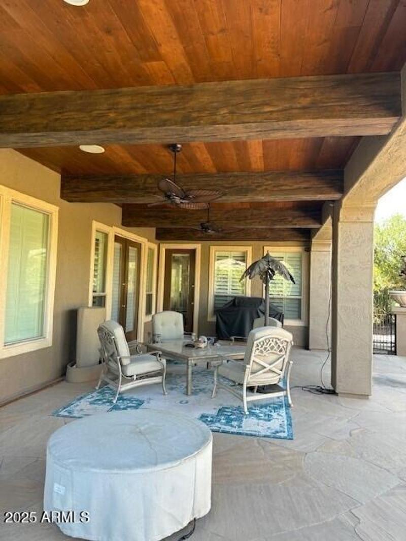 Covered Patio with Fans