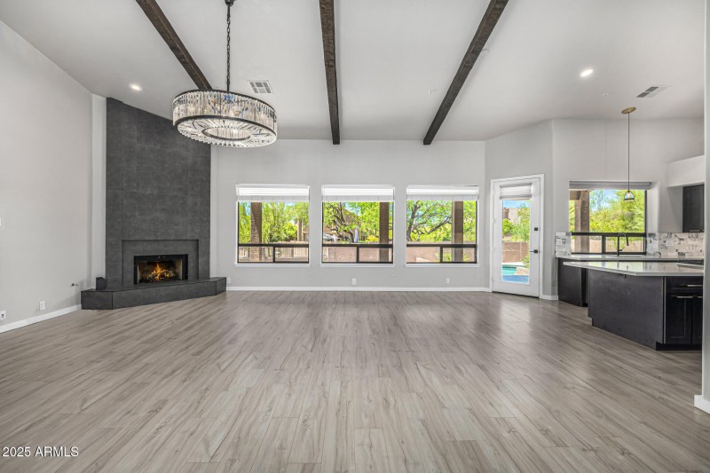 Spacious Living with Pool Views