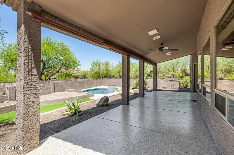 Poolside Patio with Privacy Views