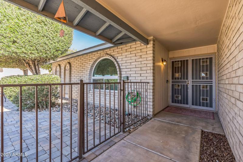 Gated front patio