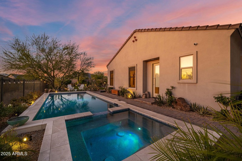 Glowing at Twilight the Pool