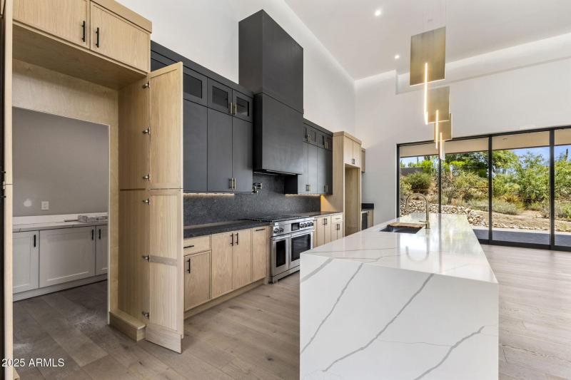 Kitchen with Hidden Door Butler Pantry