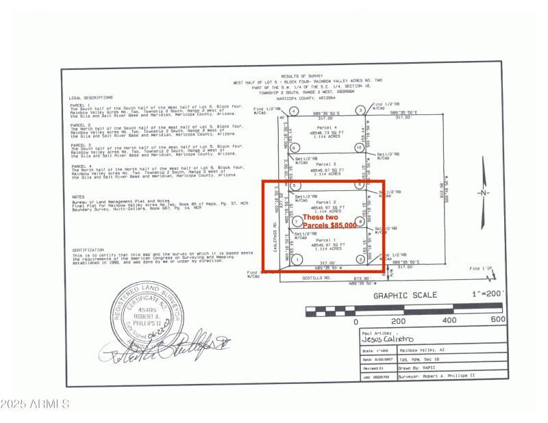 21000 W ocotillo (Approx) RD parcel 1&2,