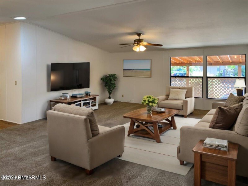 Living room-virtually staged