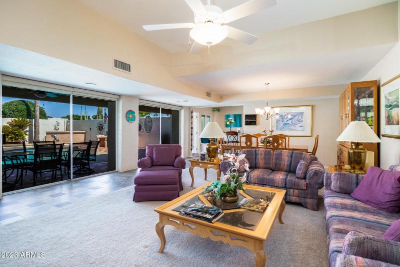 7270 E Loma Ln Family Room to Patio