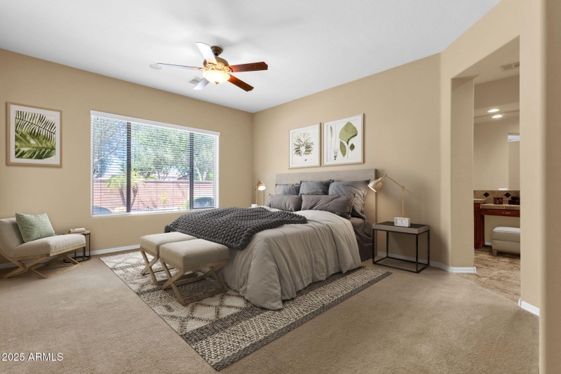 Primary Bedroom Virtually Staged