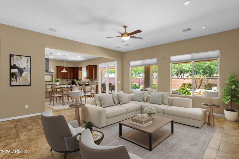 Great Room- Virtually Staged