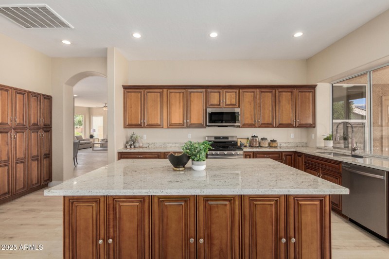 Appliance Storage Under Island