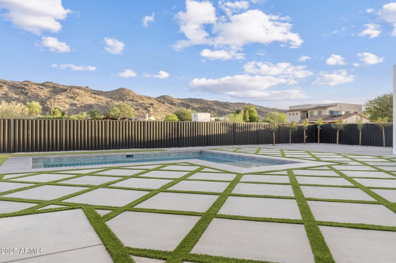 Stylish Back Yard with Pool