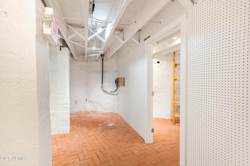 Brick floored basement