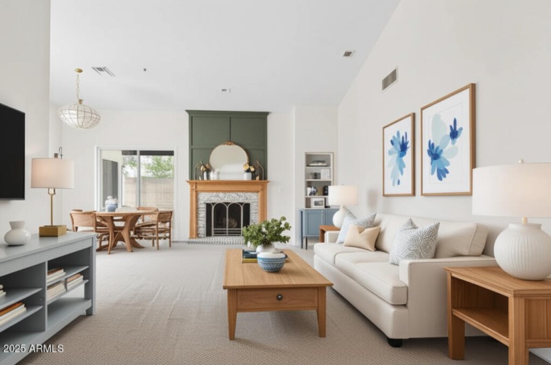 Living Room Virtually Staged