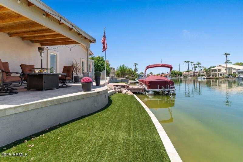 Back yard and boat dock
