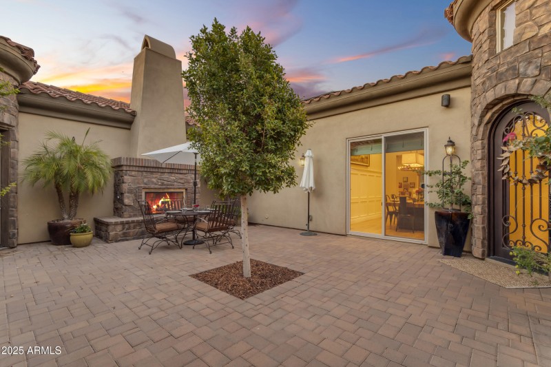 dusk courtyard