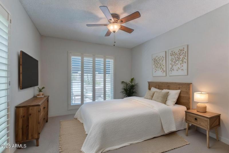 Guest bed virtual staged