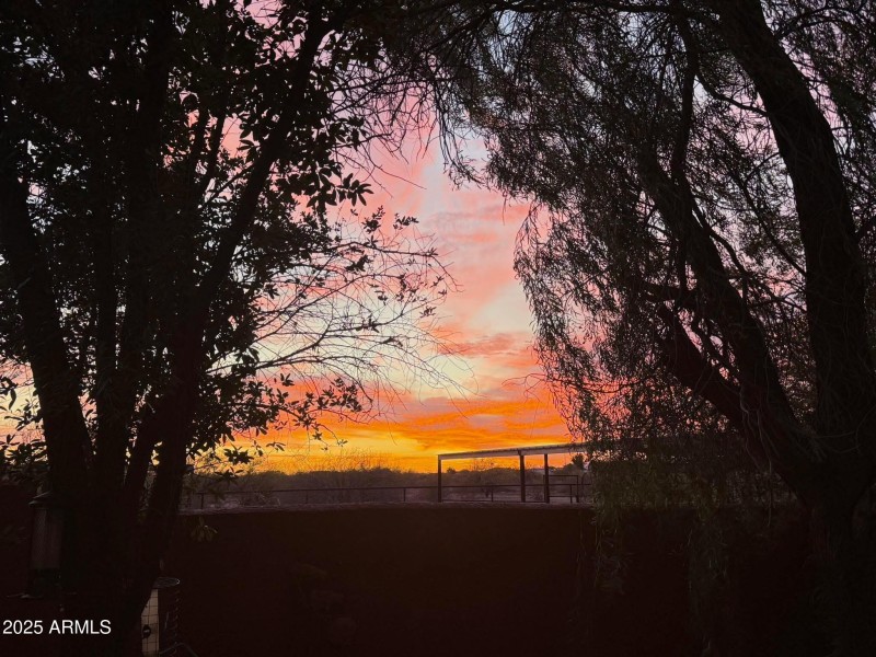 Sunset from patio.