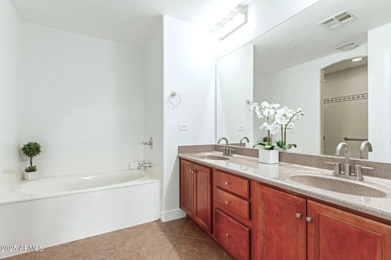 Master bath w/ separate shower & tub