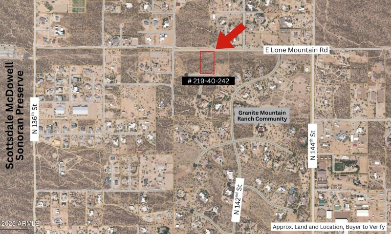 Approx Location and Land