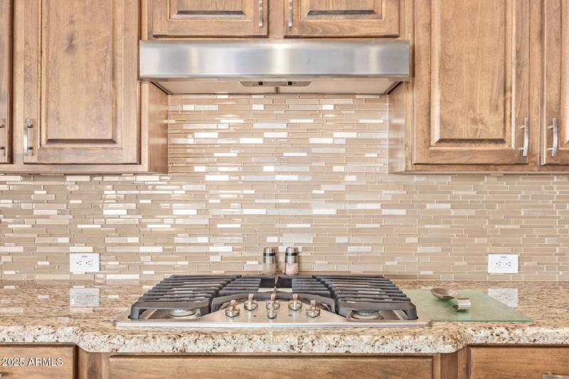 Custom glass tile backsplash