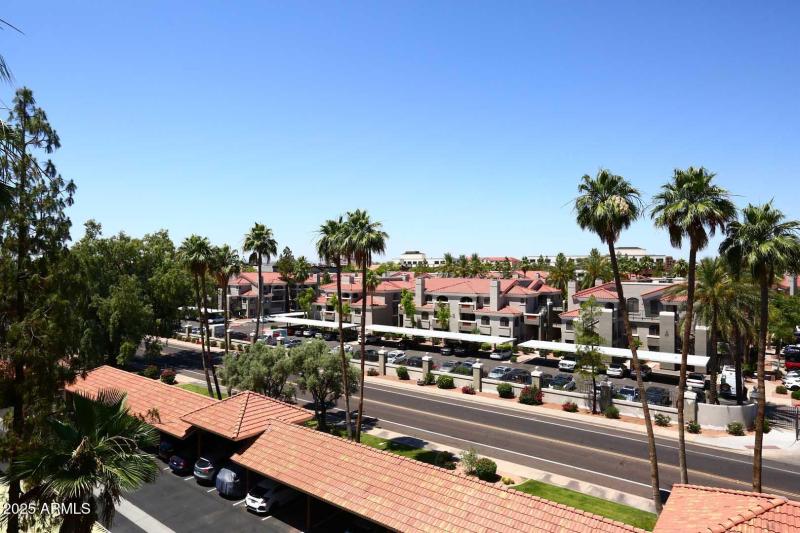View from Covered Balcony - parking area