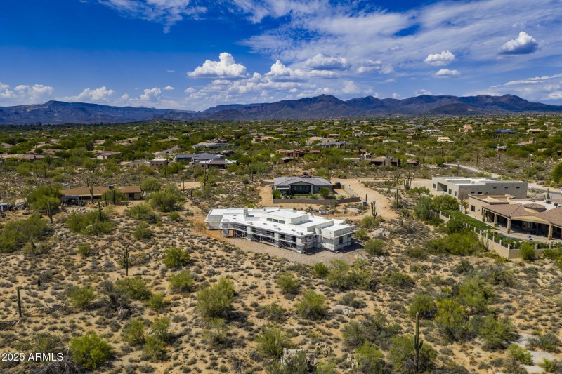 Aerial View Looking Due North