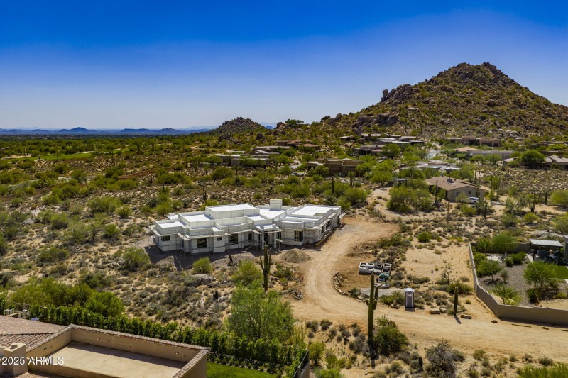 Aerial View with Mountain