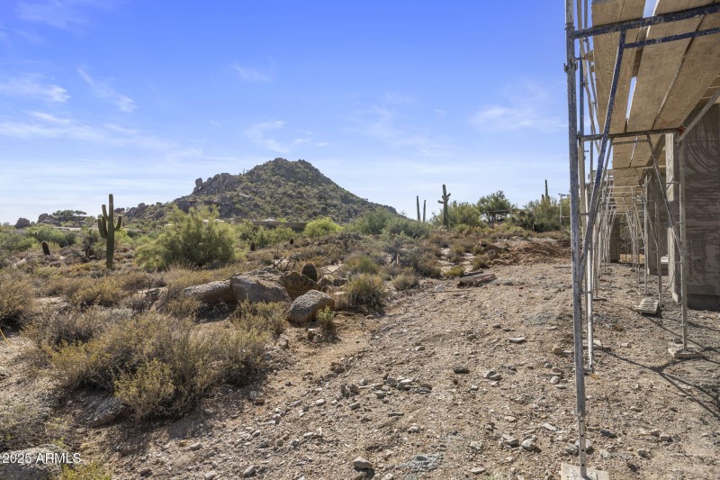 Backyard at Sunset Sky